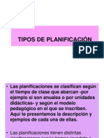 Tipos de Planificacion