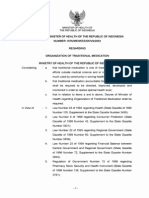 Minister Decree No 1076 Year 2003 Regarding Tradision Medication