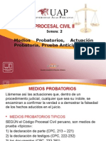 Medios Probatorios, Actuación Probatoria, Prueba Anticipada.