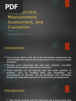 Download Assessment of Learning 1  Chapter 1 Test Non-test Measurement Assessment and Evaluation by Ellaine Limosinero SN269533056 doc pdf
