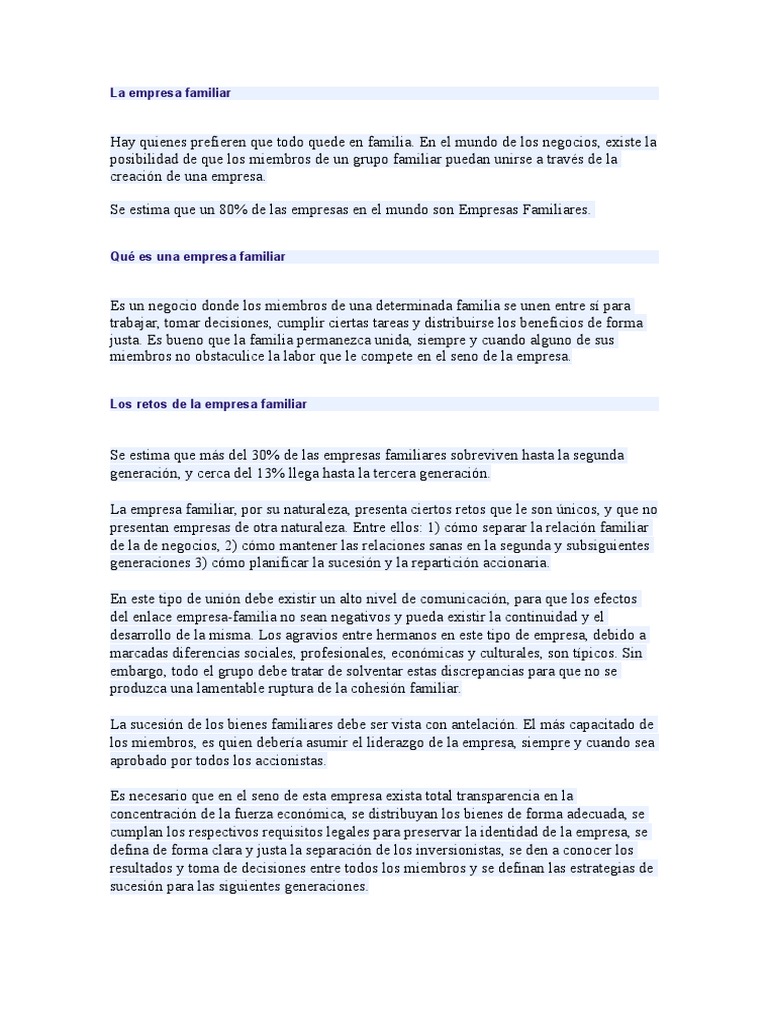 Retos de las Empresas Familiares | PDF | café | Perú