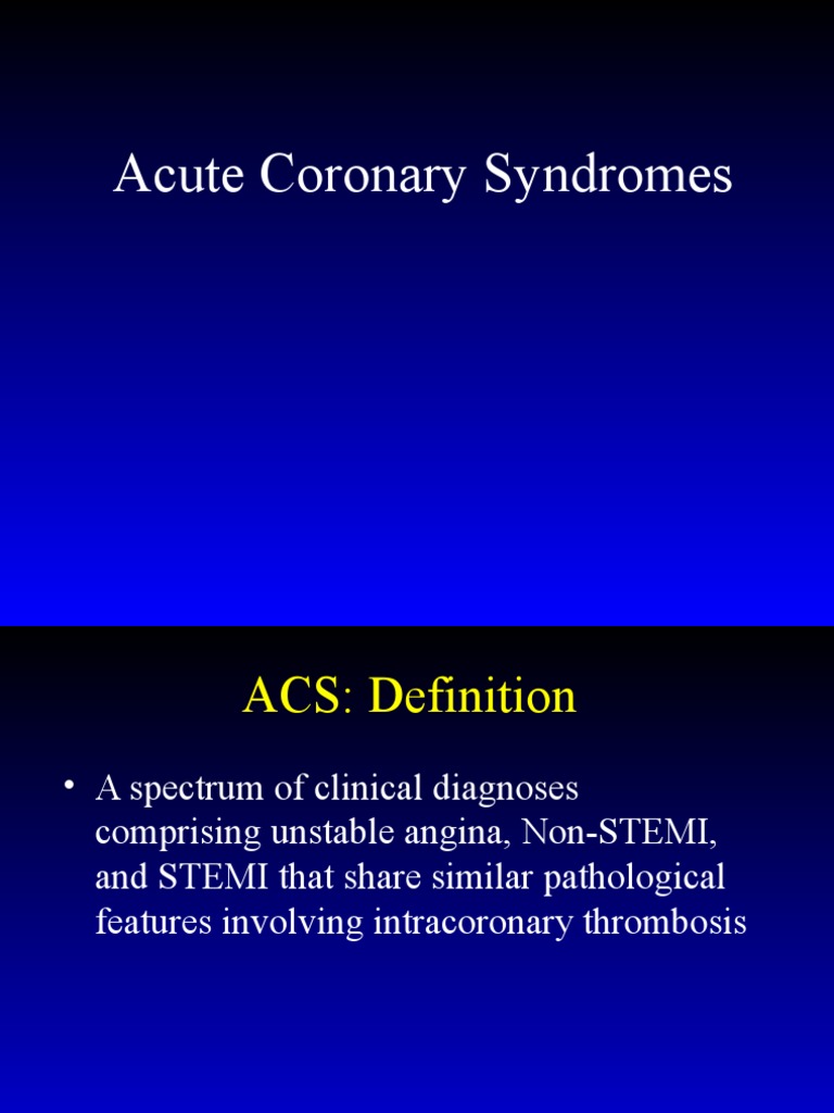 Understanding Acute Coronary Syndromes | PDF | Myocardial Infarction ...
