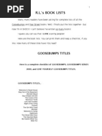 Download RL Stines Book List--Goosebumps and Fear Street by trinityelementaryschool SN26953328 doc pdf