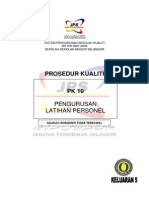 PK10 Prosedur Kerja Pengurusan Latihan Personel PDF