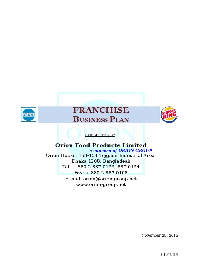 burger king business plan pdf