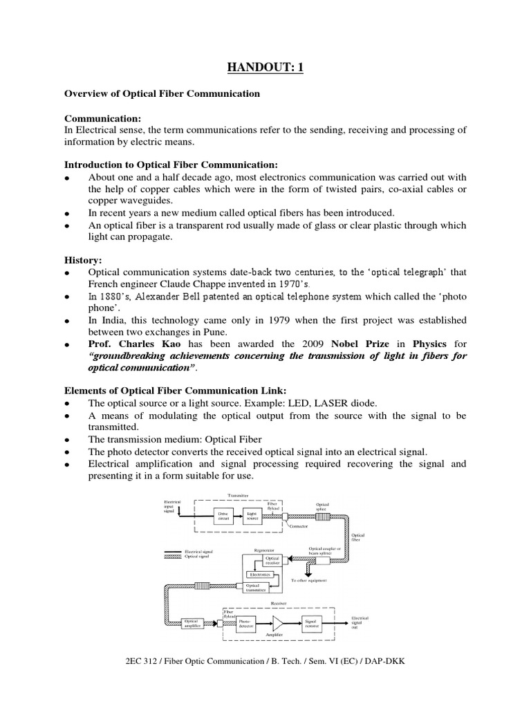 Overview of Optical Fiber Communication | PDF | Science & Mathematics ...