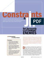 Constraints and JIT - Not Necessarily Cutthroat Enemies (Eli Shragenheim and Bill Dettmer) April 2001, APICS - The Performance Advantage
