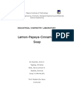 Lemon-Papaya-Cinnamon Soap: Industrial Chemistry Laboratory