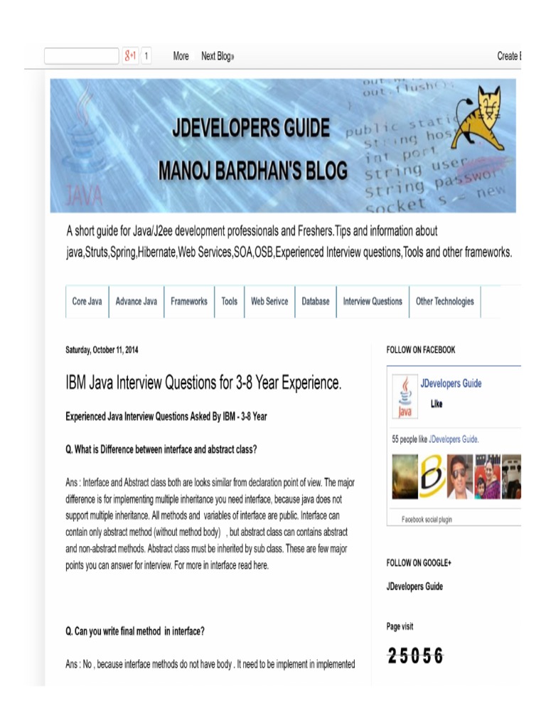 IBM Java Developer Interview Q&A | PDF | Method (Computer Programming ...