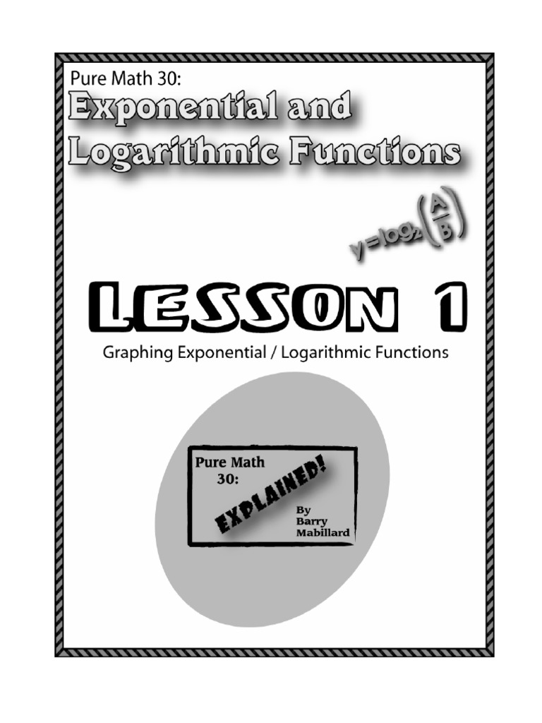 Pure Math 30 - Logarithms Lesson 1 | Download Free PDF | Logarithm ...