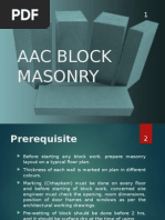 Aerocon AAC Block Masonry Guide | PDF | Masonry | Mortar (Masonry)