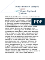 Data Analyses Summary NNT