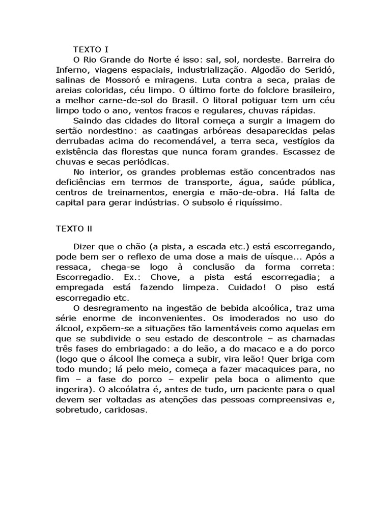 Textos para Treino de Digitação | PDF