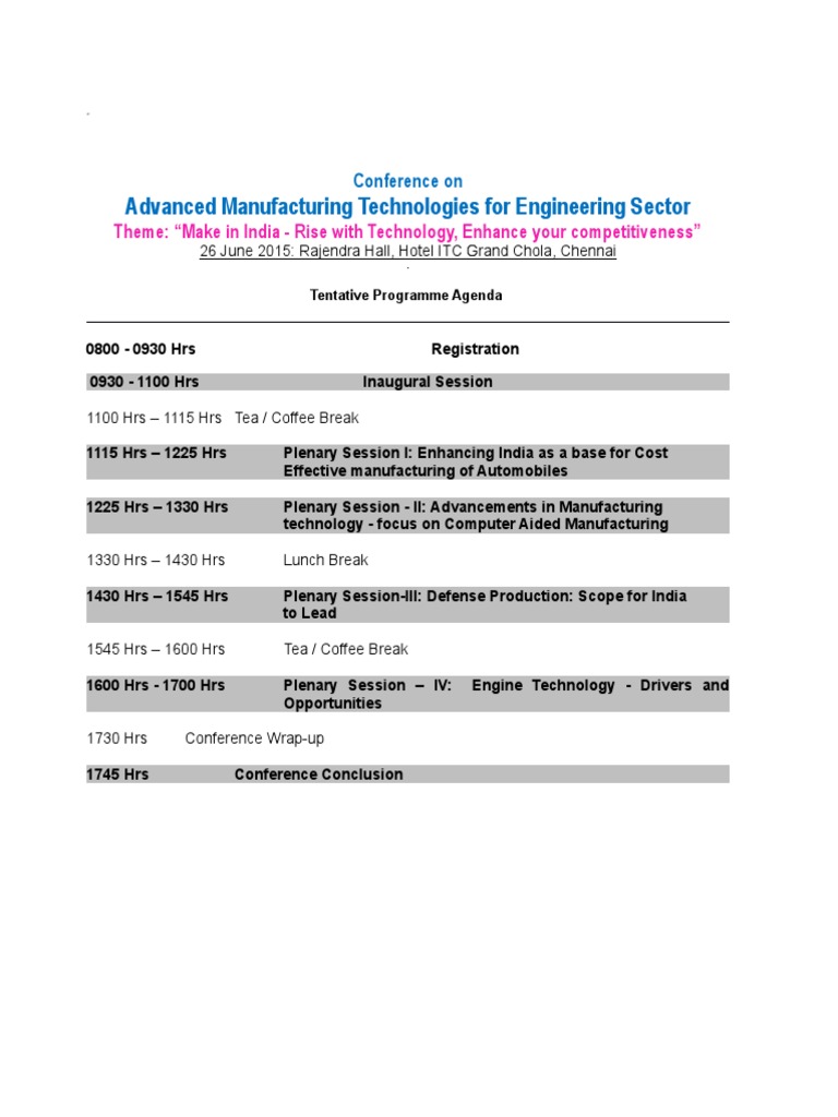 Advanced Manufacturing Conference 2015 | PDF