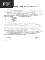 Proces Verbal De Receptie A Serviciilor
