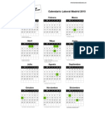 Calendario Laboral 2015 Madrid Capital