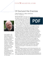 Of God and His Enemies by Hal Crowther - Narrative Magazine