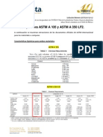 Comparativa Astm A 105 y Astm A 350 Lf2