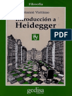 Vattimo, Gianni. Introduccion A Heidegger PDF