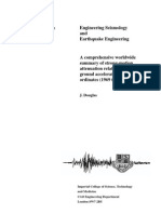 A comprehensive worldwide summary of strong-motion attenuation relationships for peak ground acceleration and spectral ordinates (1969 to 2000)