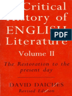 A Critical History of English Literature Vol II