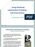 Solver Nonlinear Optimization