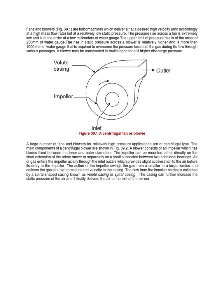 Fans Blowers Pdf Pdf Soft Matter Mechanical Engineering
