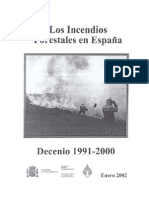Incendios Forestales Decenio 1991-2000