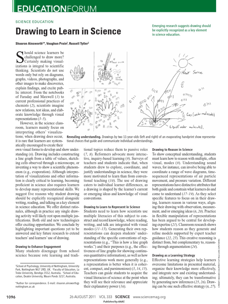 Drawing To Learn Science | PDF | Science Education | Visualization ...