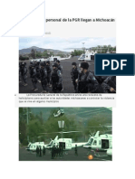 14.01.14 Helicópteros y personal de la PGR llegan a Michoacán