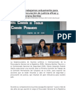 21.01.15 “En la PGR, trabajamos arduamente para lograr una procuración de justicia eficaz y eficiente” Mariana Benítez