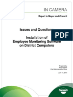 In Camera: Issues and Questions Installation of Employee Monitoring Software On District Computers