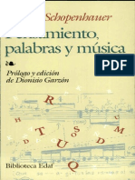 Schopenhauer: Pensamiento, Palabra y Música.