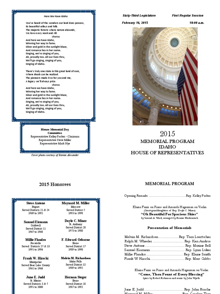 Memorial Program | PDF