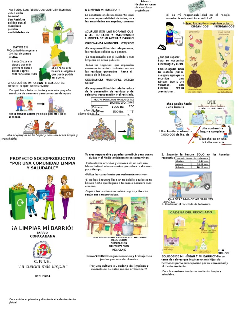Cuidemos la Basura en Nuestra Escuela | PDF | Residuos | Naturaleza