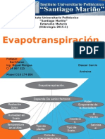 Evapotranspiracion del ciclo hidrologico.