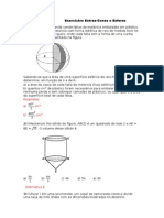 Exercícios geométricos com cones, esferas e cilindros