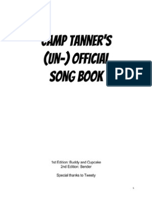 Camp Tanner Song Book Human Tooth Leisure