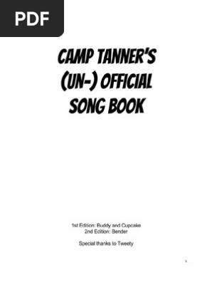 Camp Tanner Song Book Human Tooth Leisure