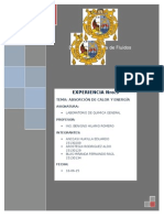 Experiencia 9, Laboratorio de Química, Calorimetría
