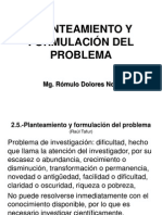 Planteamiento Formulacion Del Problema PDF