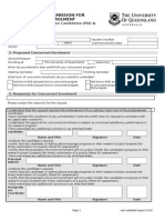 RHD Concurrent Enrolment Application