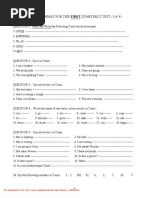 Model Format For The First Quarterly Test (1 of 4)