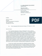 DOJ Letter To FCC Re: Spectrum Auction