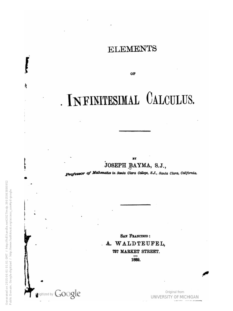 Elements Of Infinitesimal Calculus Trigonometric Functions - 