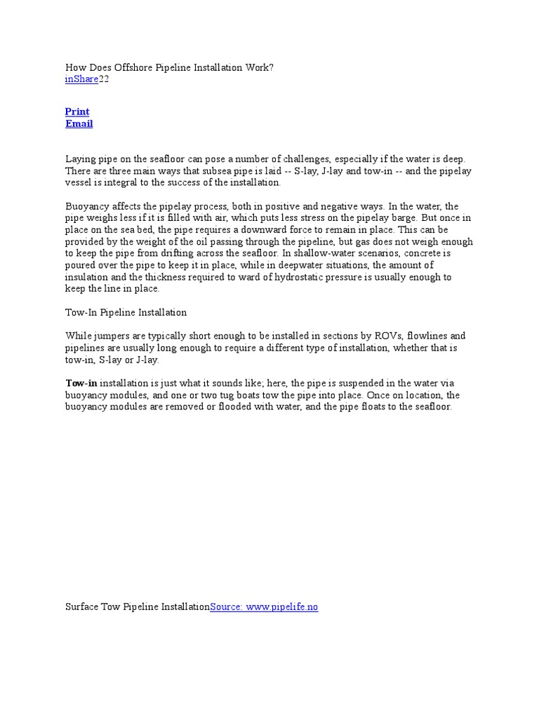 An In-Depth Explanation of the Three Main Methods for Offshore Pipeline ...