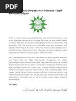 Bacaan Shalat Berdasarkan Putusan Tarjih Muhammadiyah