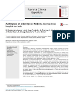 Multiingreso en El Servicio de Medicina Interna de Un Hospital Terciario