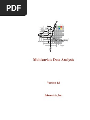 Pirouette Pdf Graphical User Interfaces Principal Component Analysis