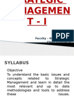 Strategic Management - I